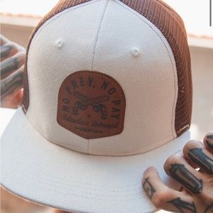 Cream and Brown Trucker Hat